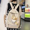Backpack Junior high school students large capacity simple schoolbag men and women students fashion backpack