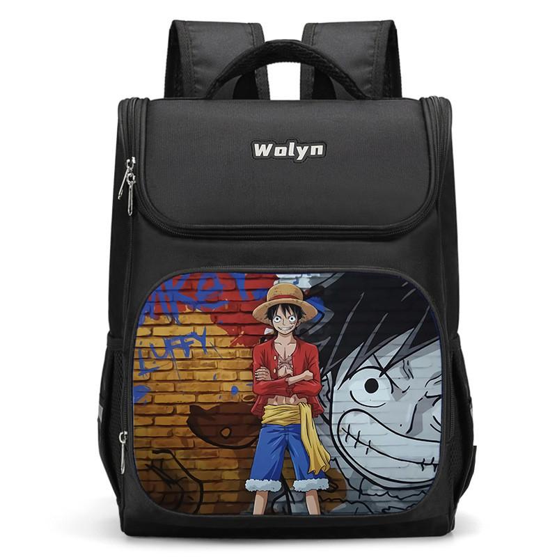 Spacious Luffy Zoro Backpack For Elementary Boys And Girls With Double Layer Oxford Fabric