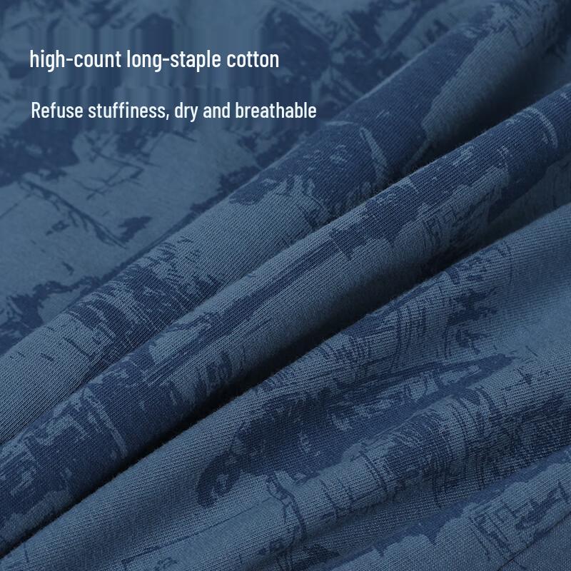 Langsha Men's Pure Cotton Mulberry Silk 7A Antibacterial Boxer Briefs 4-Pack