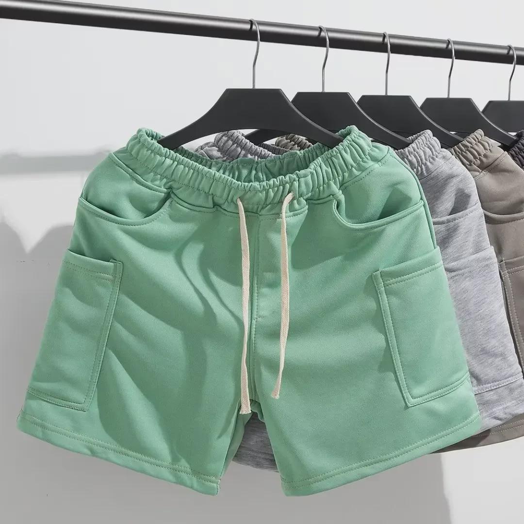 

Men s Trendy Loose Summer Casual Shorts with Pocket Decoration 2XL ціан