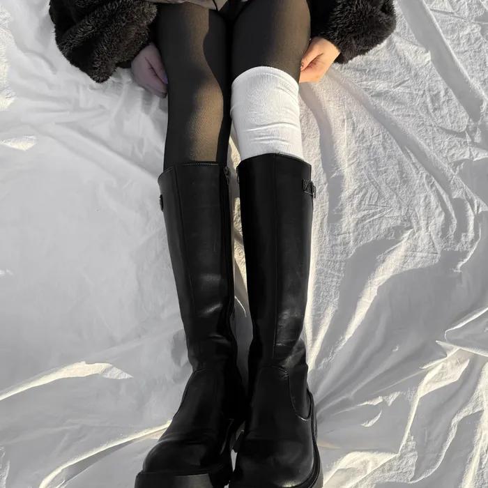 Lululella Compression Fleece-Lined Illusion Stockings 200D Black
