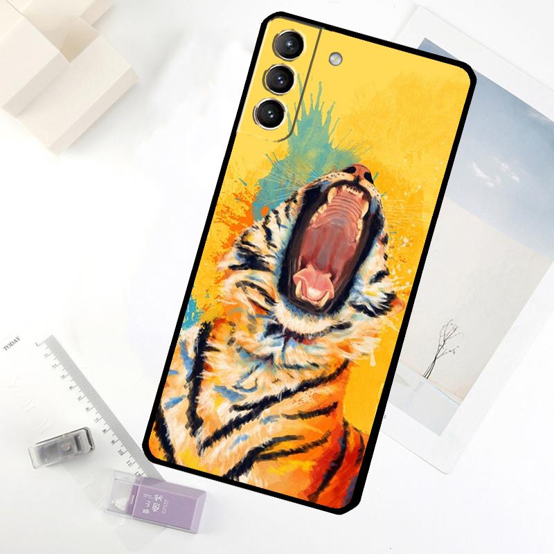 Animal Tiger Art Phone Case For Samsung Galaxy S25 FE S20 FE S21 S22 S23 S24 S25 S26 Ultra S10 S25 Plus Cover