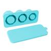 Tumbler Ice Mold Easy Fill Silicone 3 Cavity Hollow Cylinder Ice Ring for Whiskey Cold Drink Lake Blue
