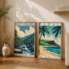 USA State Vintage Wall Art, Retro Landscape Canvas Painting, American Natural Scenery Poster Prints for Living Room Home Decor