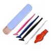 Kit de 5 Peças de Ferramentas para Envelopamento de Acessórios de Carro Raspador para Película de Vinil Faca para Adesivo Kit de Raspagem de Decalques Rodo para Insulfilm de Janela