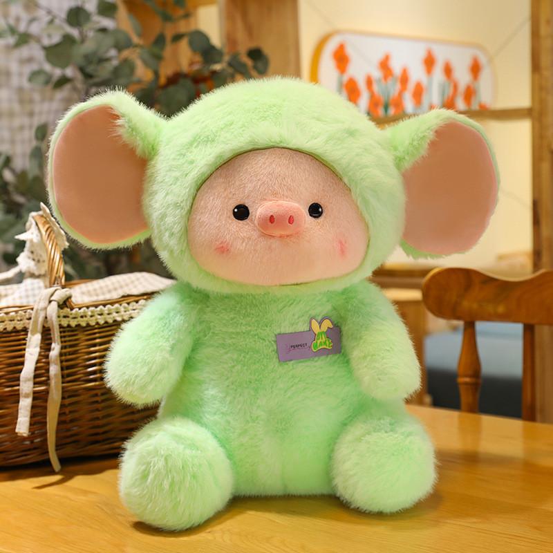Dressed Pig Animal Stuffed Plush Big Ears Doll Cartoon Toys Gifts Children