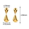 PONYKISS  Sterling Silver 18K Gold Water Drop Stud Earrings for Women Minimalist Vintage Fine  Exaggerated Accessories