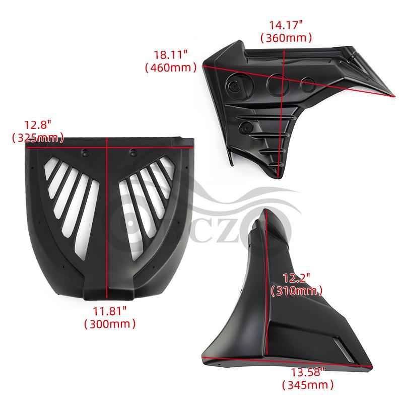 Rebel CMX300 Matte Black Engine Fairing Spoiler Guard Set (5-Piece, 2017-2023)