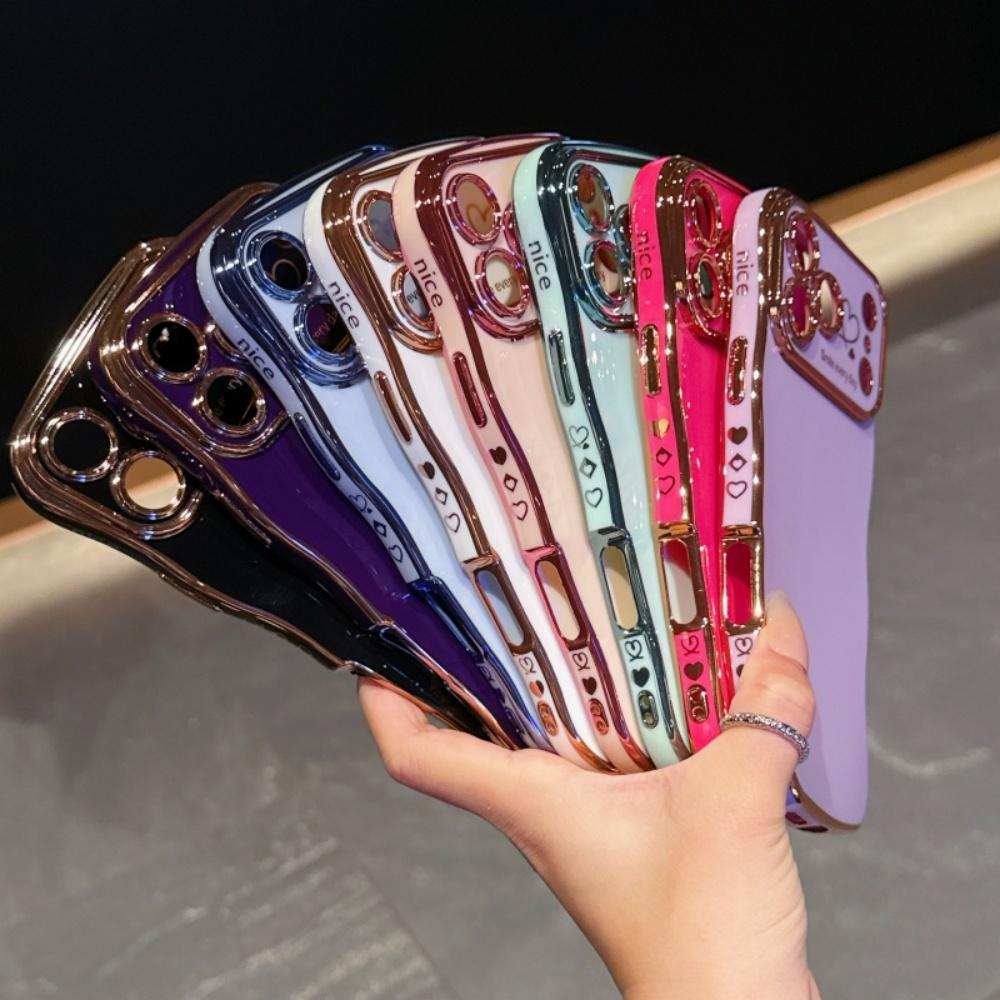Luxury 6D Plating Wavy Phone Case For iPhone 17 Air 16 15 14 Plus 13 12 11 Pro Max 16e 16Pro Shockproof 3D Armor Soft TPU Cover