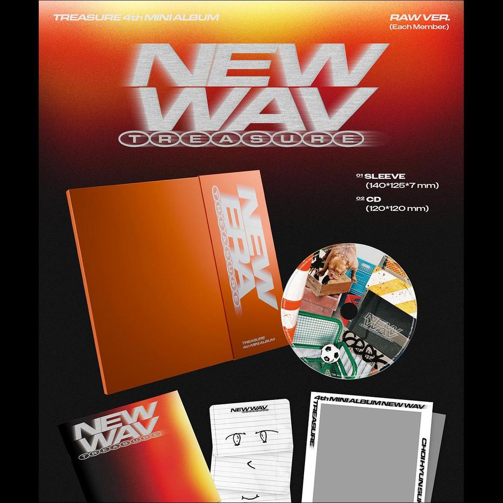 [Vorbestellung] TREASURE [NEW WAV] 4. Mini-Album (ROHE VERSION) + Kostenloses Geschenk