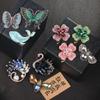 Elegancka niebieska korsaż do garnituru: Bauhinia Perła Broszka Pin zapobiegający ekspozycji dla kobiet