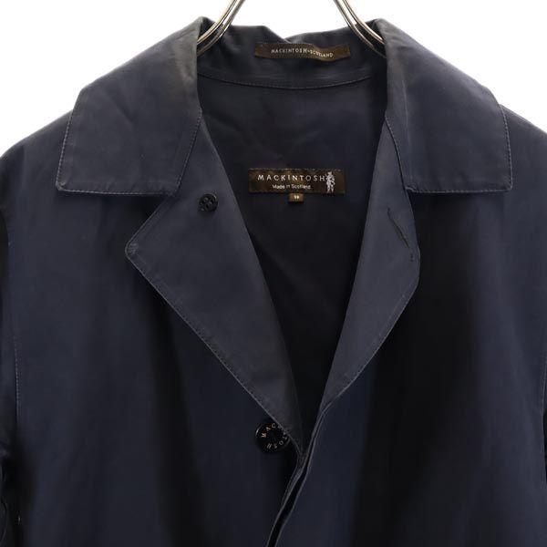 Mackintosh Made In the UK Rubberized Coat 36 Navy System Men's Used