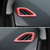 For Jeep Cherokee 14-2022 Fiery Red Dash L&R AC Air Outlet Vent Frame Trim 2PC
