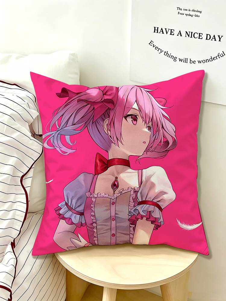 Puella Magi Madoka Mmagica Pillow Case Pattern Printed Pillowcase For Living Room Sofa Cushion Cover