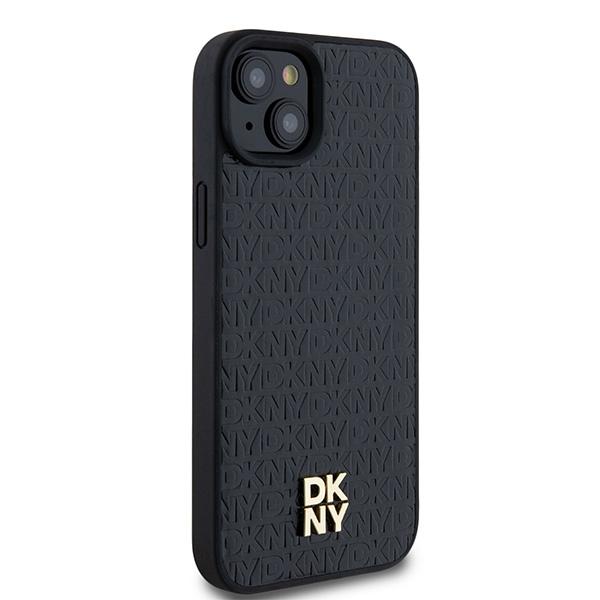 Dkny Dkhmp15Spshrpsk Iphone 15 / 14 / 136.1 Czarny/Black Hardcase Leather Pattern Metal Logo Magsafe