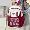 Japanese Ins Clear Student Light School Bag Cute College Girl Contrast Elementary and Junior High School Student Backpack
