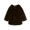 Giacca di lana per bambine, autunno inverno, pelliccia sintetica, calda, per bambini, con cappuccio, abbigliamento esterno