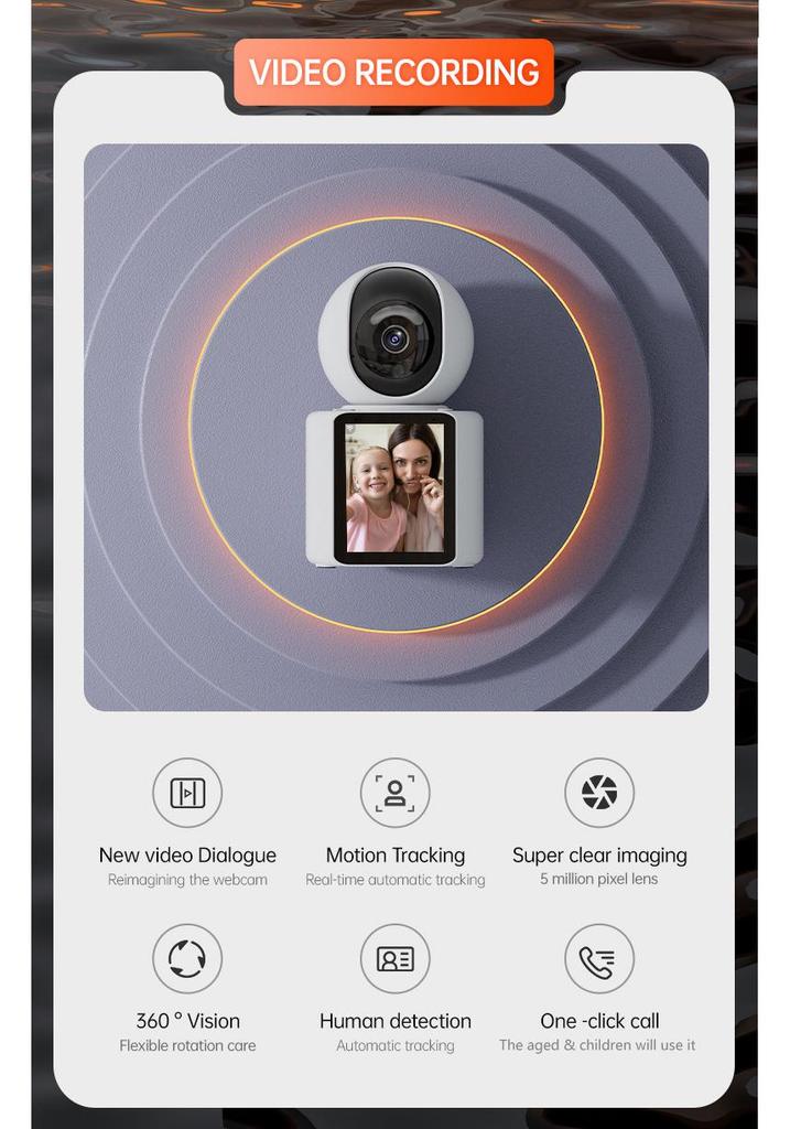 Smart WiFi Video Call Camera with Remote Intercom and Voice Activation