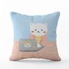 Cartoon Cute Cat Pillowcase Modern Simple Design Home Decorative Cushion Cover For Sofa Car Backrest Square Pillow Covers