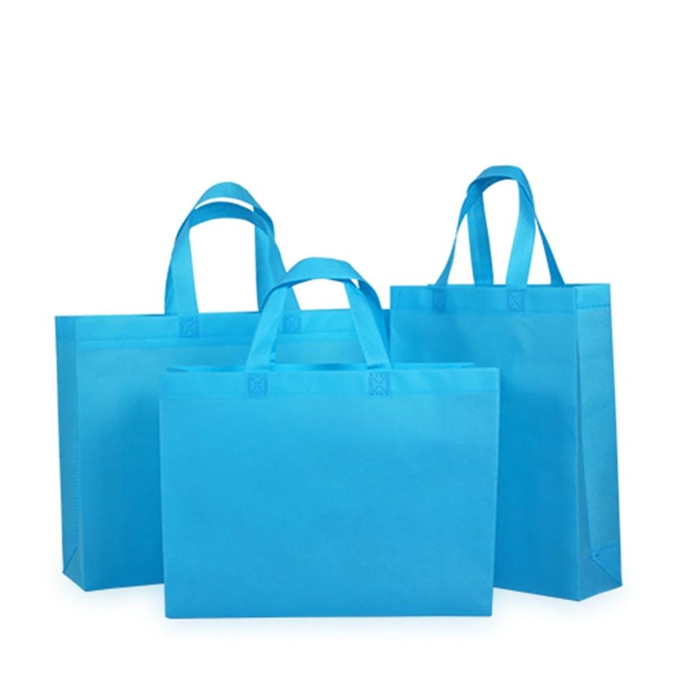 10/20PCS Colorful Nonwoven Tote Bags Handle Custom Logo Reusable Business Packing Bags Storage for Shopping Cloth Fabric Pouches