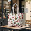 Christmas Print Large Capacity Tote Bag Fashionable Portable Shoulder Bag For Women