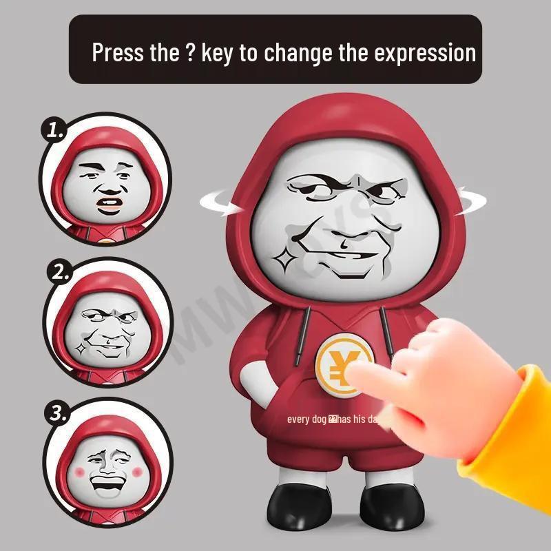 Crayon Shin-chan Face-Changing Pikachu Figurine Keychain Toy