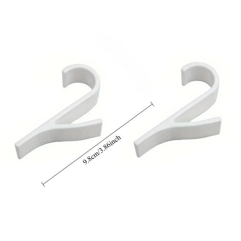 2/4/6pcs Radiator Hooks for Towels, Adhesive Bathroom Shower Hanger, No-Drill Clips for Clothes Scarf Storage