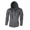 Men's Jacquard Patchwork Zipper Hoodie - Round Neck, Long Sleeve, European American Style
