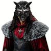 2025 Winter Fur Collar Faux Medieval Warrior Viking Fur Scarf Shawl Man Halloween Cosplay Faux Fur Scarf Costume