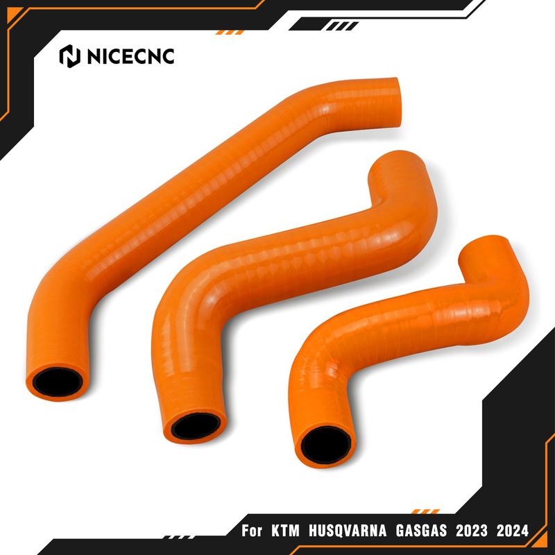 NICECNC For KTM EXC 450F 500F 2024 XWF 500 EXCF 450 500 Silicone Radiator Coolant Hose Kit For GasGas EC 450F 500F EW500F EX450F