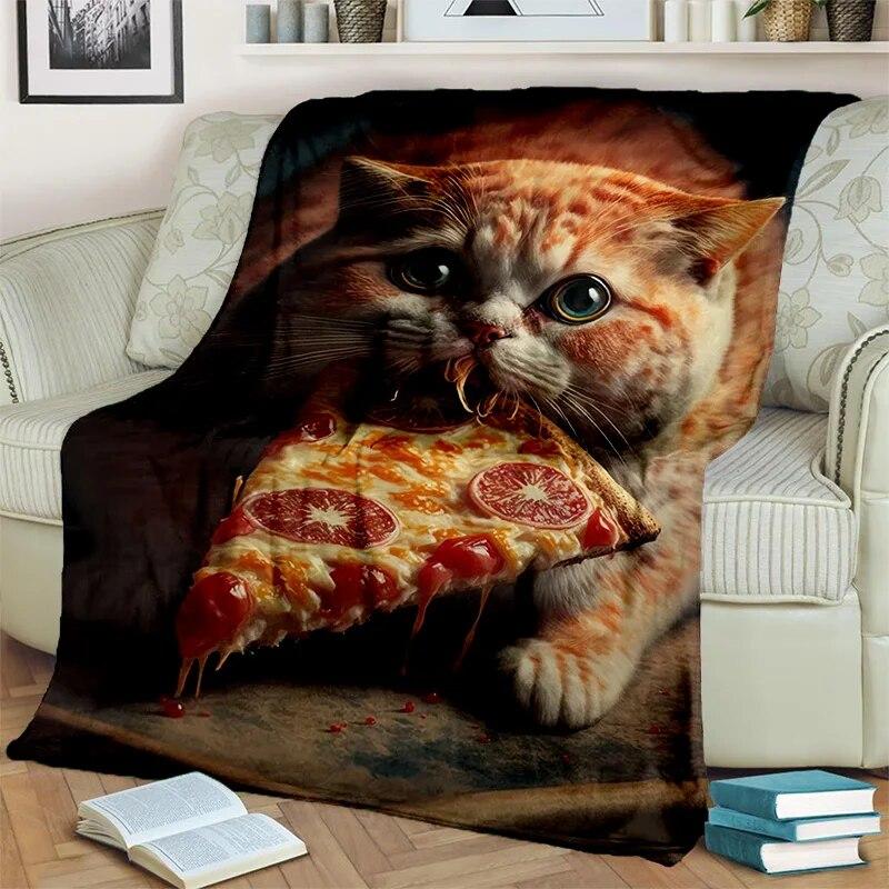 Roztomilá kočka kaliko, kočka Garfield, perská kočka, kreslená deka Ragdoll, měkká deka pro domácí ložnici přikrývka na pohovku pro děti