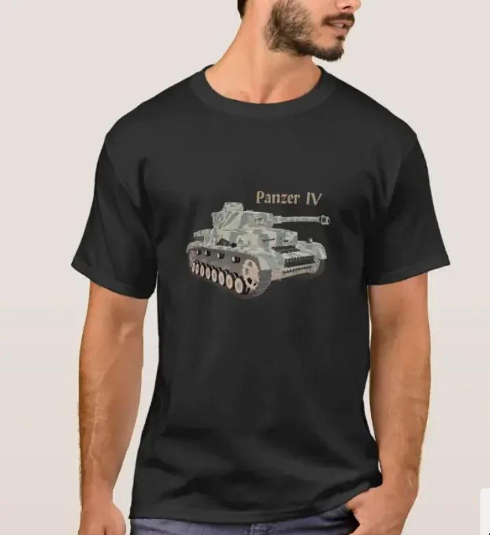 German Panzer IV WWII Medium Tank Military Enthusiasts TShirt Summer Cotton Short Sleeve ONeck Mens T Shirt New S3XL