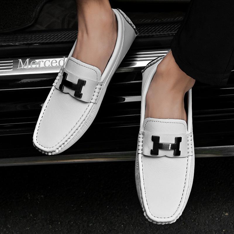 Amazon Large Size Versatile Casual Doudou Shoes Men's Leather Shoes British Outdoor Four Seasons Leather Shoes