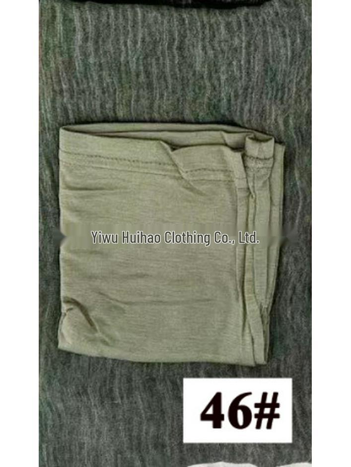 High-Texture Tie-Dye Rayon Headscarf Set: Soft, Wrinkled, Vintage-Style Muslim Shawl