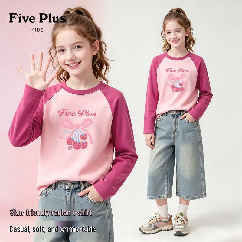 FivePlus Girls' Casual Long Sleeve T-Shirt