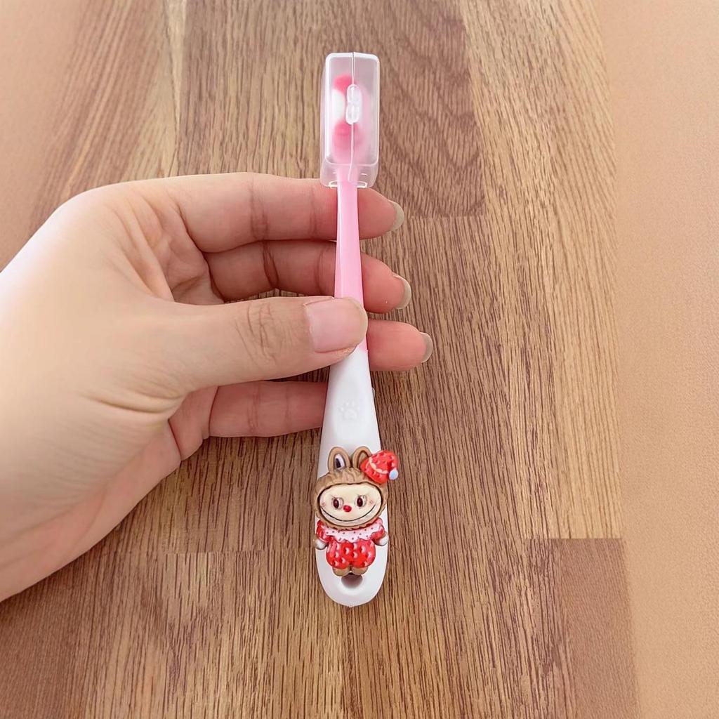 Lalabubu Antibacterial Soft Bristle Cartoon Toothbrush for Kids (Ages 3-12) with Gum Protection.