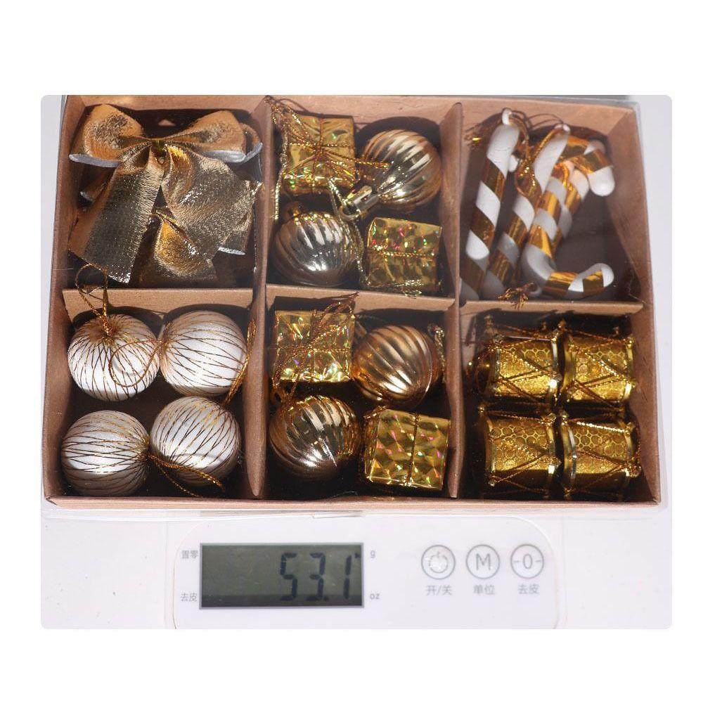 New Plastic Christmas Tree Balls Bow Hanging Christmas Tree Pendant DIY Drum Xmas Ornament Christmas Decorations