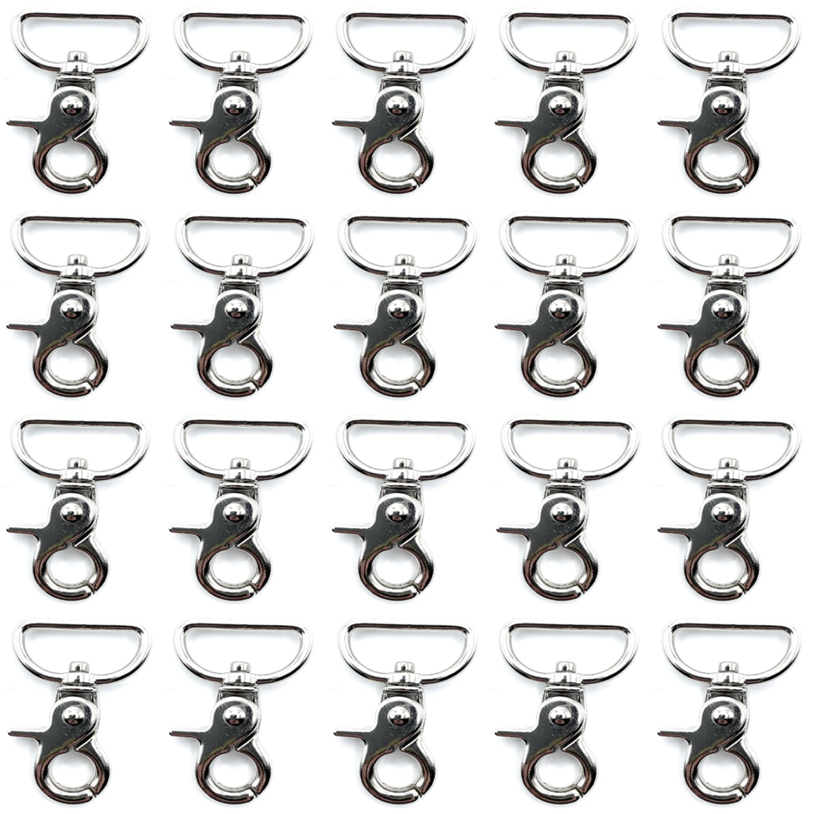 

Магазин товаров для рукоделия Застежки-рычажки, 25 мм круглые, серебристые, 20 штук