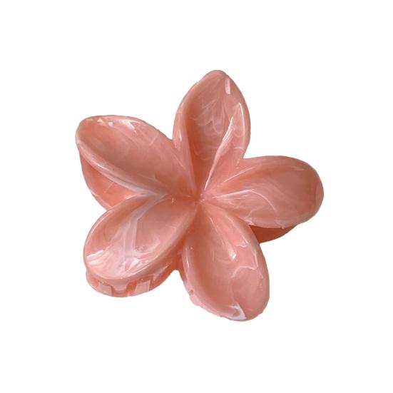 

Hair Claw Flower Shape Stable Grip Summer Back Head Hair Clip Vibrant Color Non-Slip Shower Hair Claw Hair Accessories G