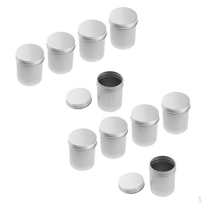 10 peças vazio alumínio cosmético pote lata lábio recipiente 80ml