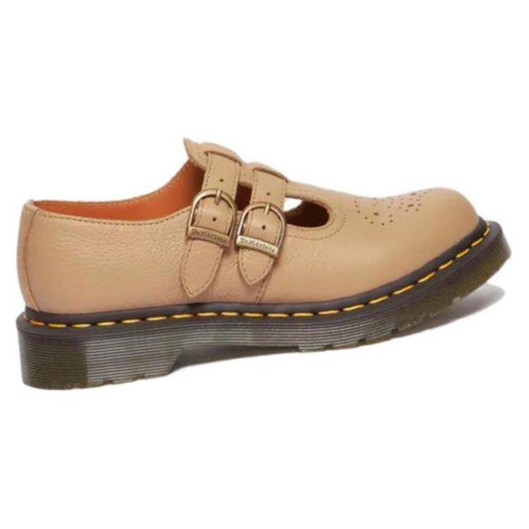 Dr. Martens Round Toe Buckle Chunky Heel Mary Jane Shoes Women Shoes Brown 30692439