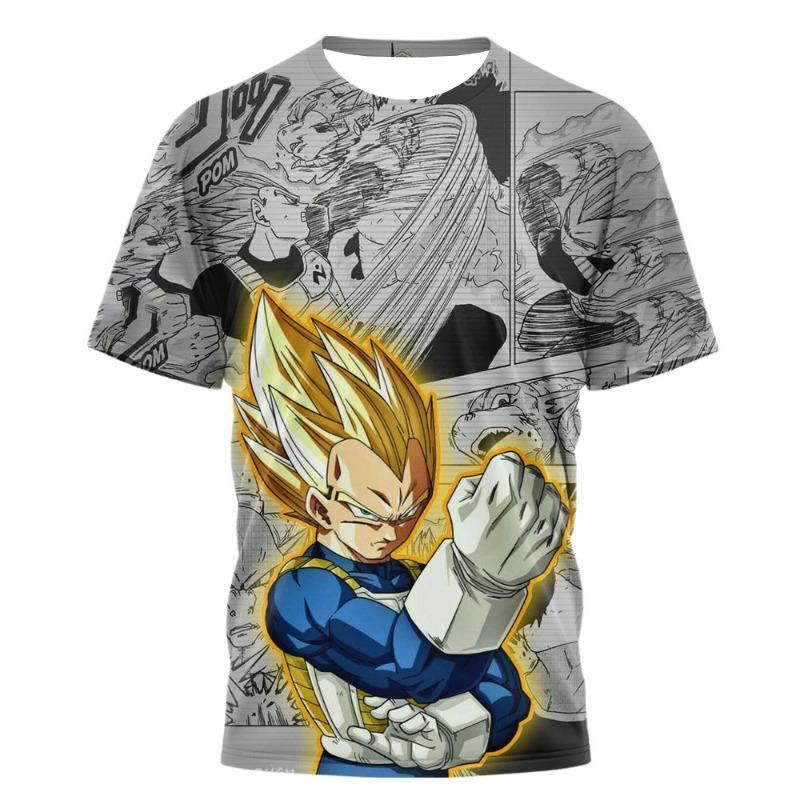 Japanese Anime Dragon Ball Z Printed Super Fused Zamasu Dope White Mighty Aura T-Shirt Fashion Kids Adults Cosplay Tops Clothing