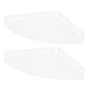 2Pcs Acrylic Corner Floating Shelves Wall Mount Shower Shelf Clear   for Bathroom Storage