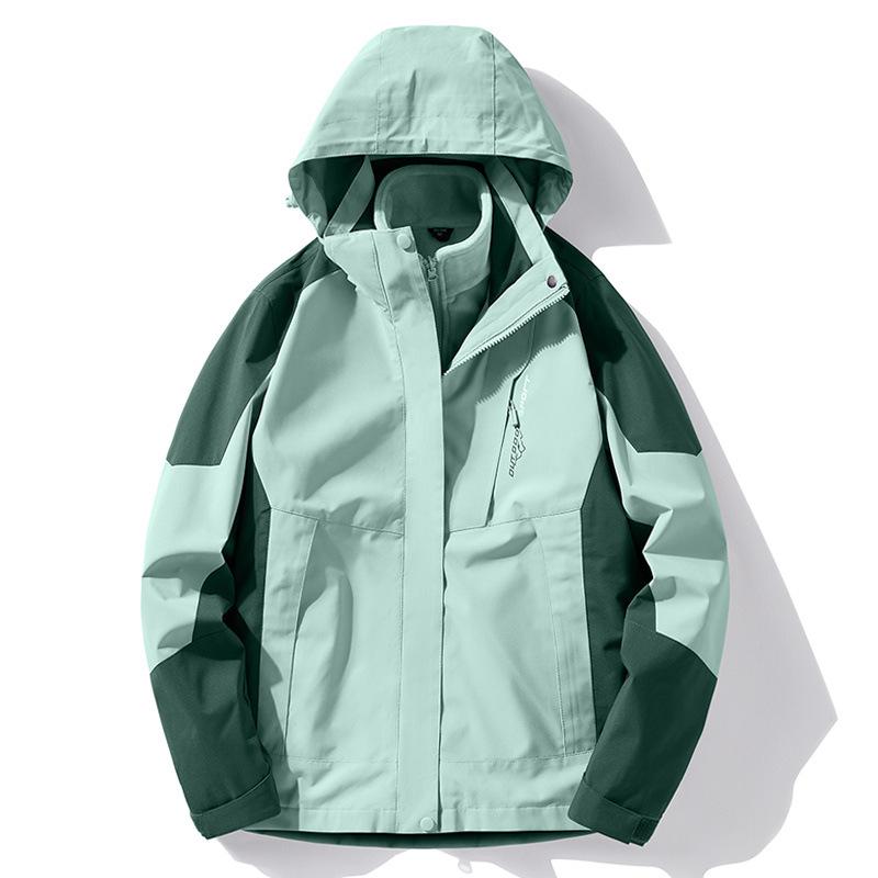 Spring and Autumn Mink Velvet Versatile Jacket Men's and Women's Youth Casual Outdoor Single Punch Jacket Jacket Hooded Removable