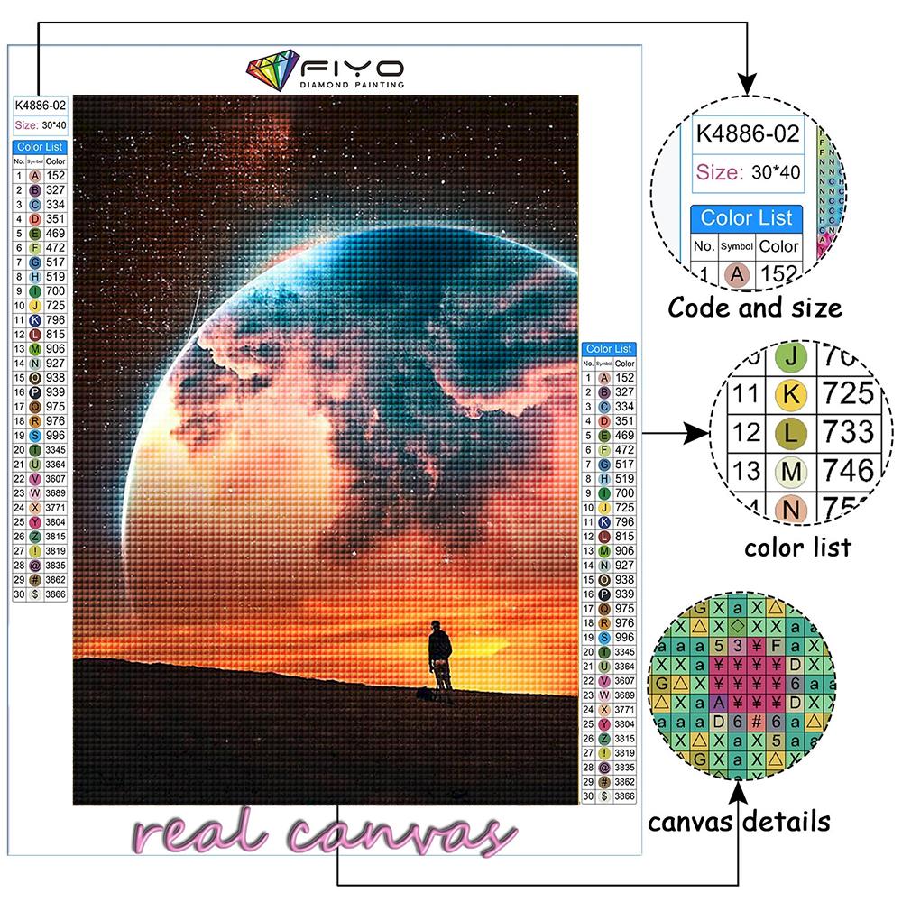 5D DIY Diamond Painting Full Moon Cross Stitch Diamond Art Embroidery  Mosaic Home Deco
