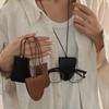 Geometrische Halsbrillen Schlüssel Ledertasche Halskette Temperament Mode Schlüsselbein Kette Einfaches Gegenstandsdekor