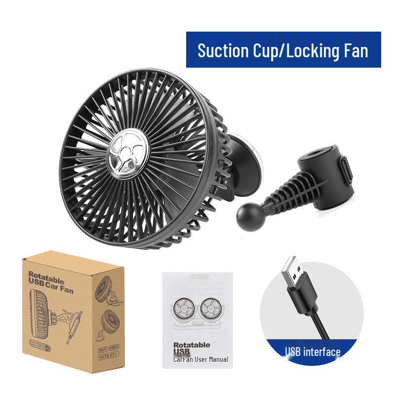 Da Fu Dual-Head USB Fan for Car: Powerful 12V Cooling Solution