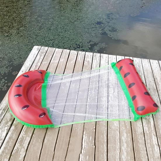 Vodní houpací síť s ergonomickou opěrkou hlavy Nafukovací lehátko ve tvaru ovoce Vodní zábava s plovoucím bazénem