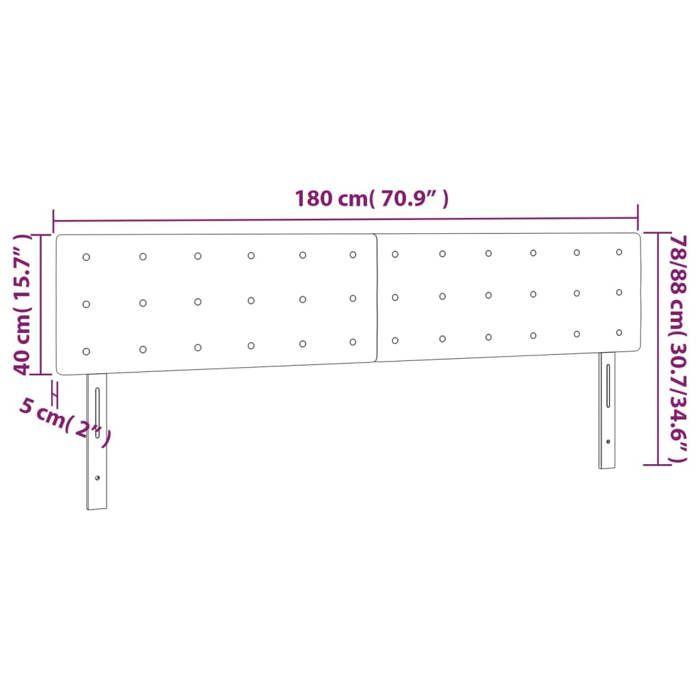 VidaXL LED Headboard Bedroom Furniture Double Bed Accessory Head of Bed Frame Interior White 3121715