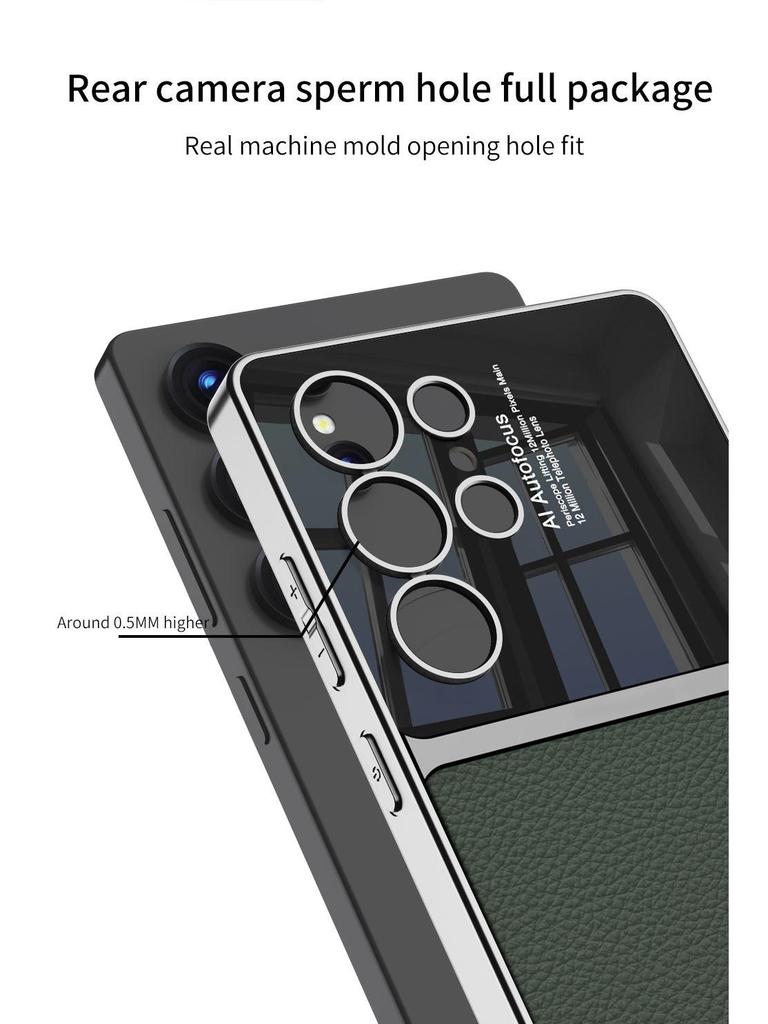 Samsung S25/S26 Ultra Electroplated Leather Gentleman PU Case